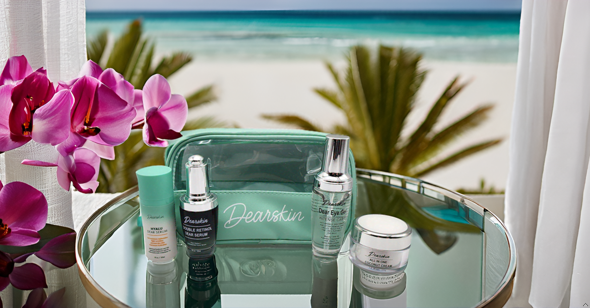 Dearskin Hydrated and Nourished Skincare Gift Set with Travel Bag - A Journey of Love Beauty and Self-Care Delight